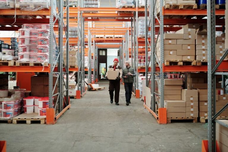 warehouse logistics boxes